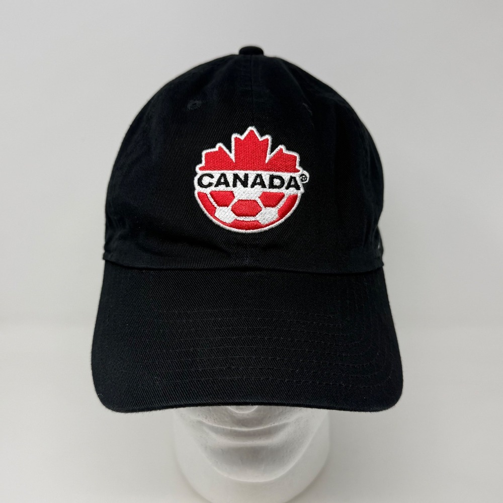 Nike Heritage86 Canada Soccer Hat Mens Black Adjustable Dri-FIT Baseball Cap